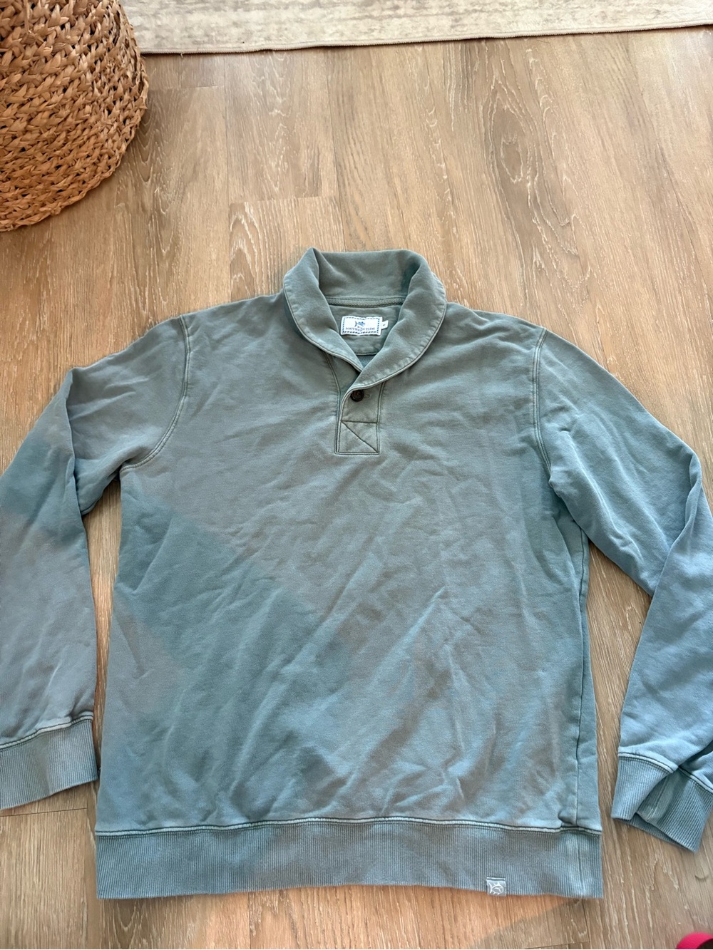 Southern Tide Men's Shawl Collar Pullover - Sage Green
